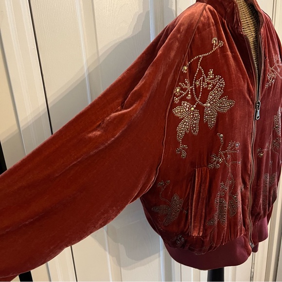 ZARA STUDIO Velvet Bomber Jacket , Limited Edition , Sz L - Picture 8 of 17